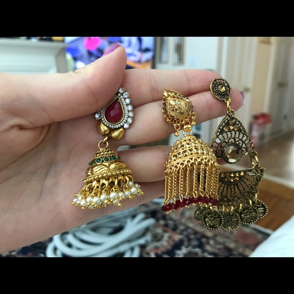 Three pack Gold Earrings